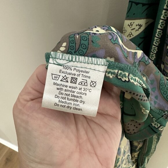 EARTHBOUND jumpsuit tiered wide leg hippie boho bohemian floral retro MEDIUM - Picture 9 of 9